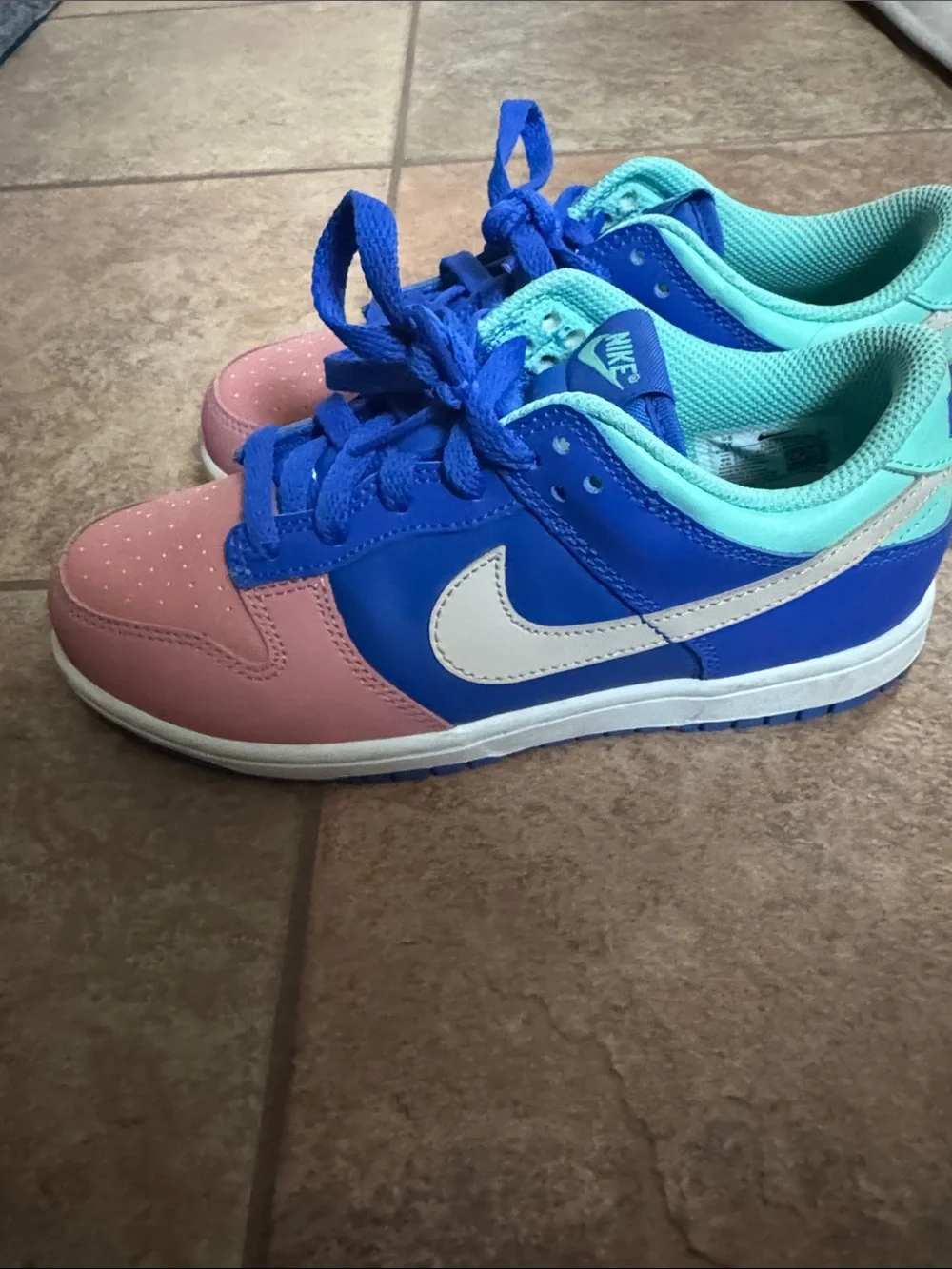 Nike Kids Blue, Pink & Mint Low-Top Sneakers